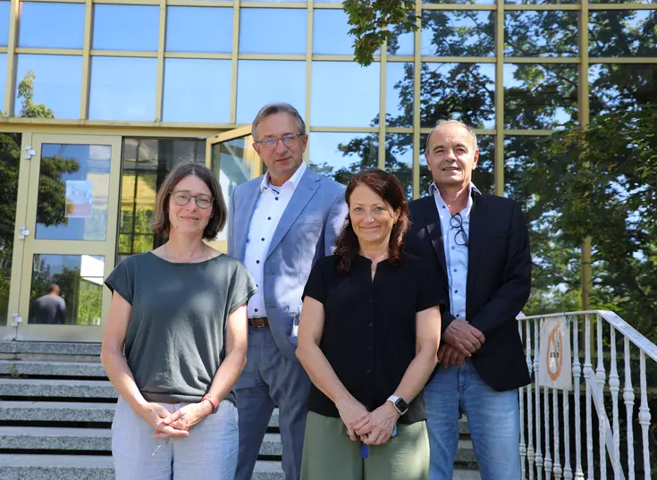 V.l.n.r: Die Referenten: Dr. Stefanie Stein (Fachärztin für Psychiatrie und Psychotherapie am BFW Eckert), Stephan Koller (Vorstandsmitglied Eckert Schulen AG Bereich Aus- und Weiterbildung & Berufliche Rehabilitation), Erika Dani (Innovation und Projektmanagement Berufsförderungswerk Eckert), Stefan Kirschweng (Fachbereichsleitung Psychologischer Fachdienst des BFW Eckert)