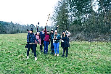 Die Teilnehmerinnen hatten jede Menge Spaß beim Workshop „Die Natur macht keine Hausbesuche“. (Foto: Eckert Schulen). 