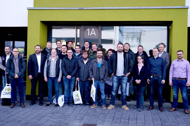 Die angehenden Staatlich geprüften Fahrzeugtechniker der Technikerschule Regenstauf zu Besuch bei der Firma ASAP in Gaimersheim (bei Ingolstadt)